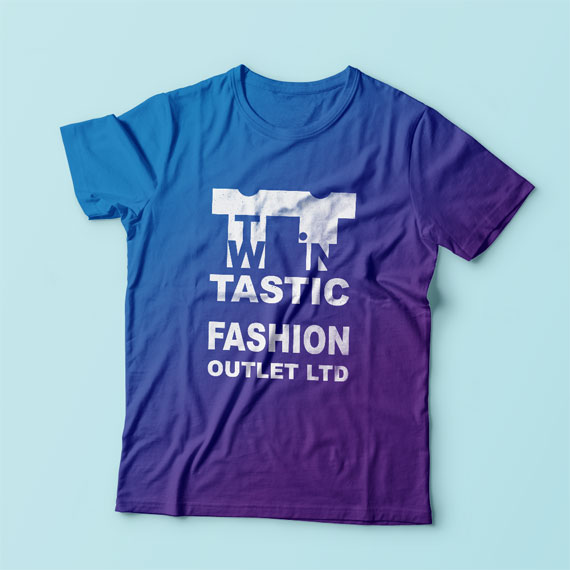 Twintastic branded t-shirt mockup